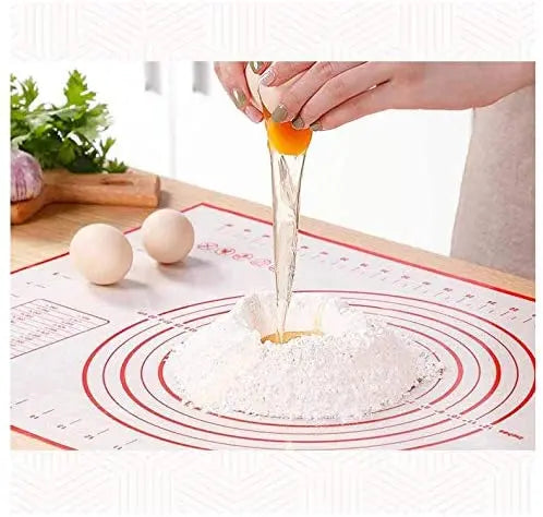 Pack of 5 Baking Utensils. Silicone Baking Mat (Size 40x60cm), Dough Scraper, Rolling Pin, Silicone Spatula and Brush. Baking gift for baking lovers pattanaustralia